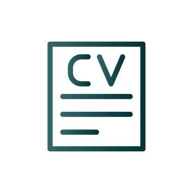 Müfredat Vitae Satırı Gradyan Vektör Simgesi Tasarımı