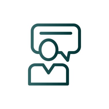 Konuşma Satırı Gradyan Vektör Simgesi Tasarımı