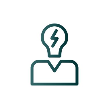 Yaratıcılık Çizgisi Gradyan Vektör Simgesi Tasarımı