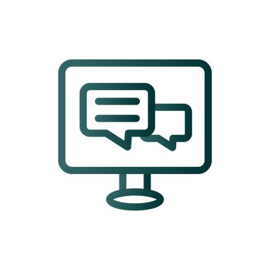 Sohbet Satırı Gradyan Vektör Simgesi Tasarımı