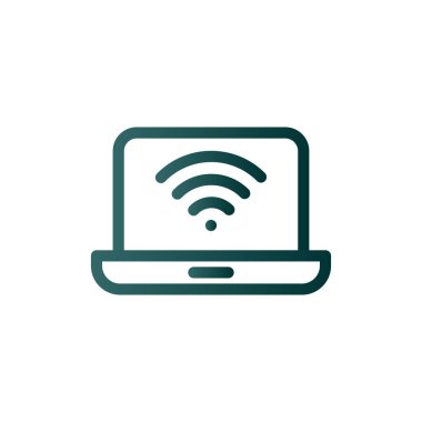 wifi Satırı Gradyan Vektör Simgesi Tasarımı