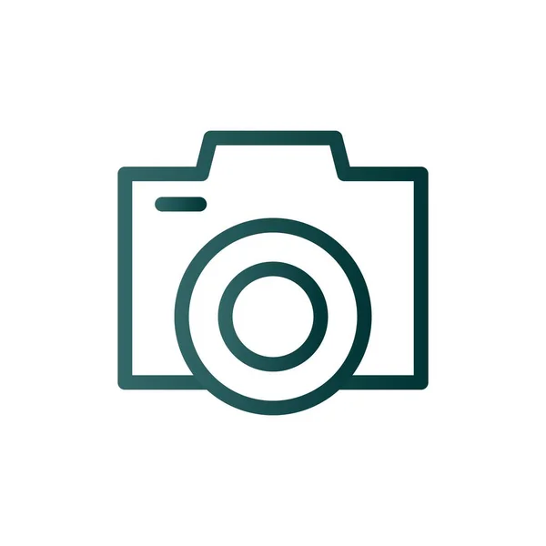 Camera Line Gradient Vector Icon Desig — Stock Vector