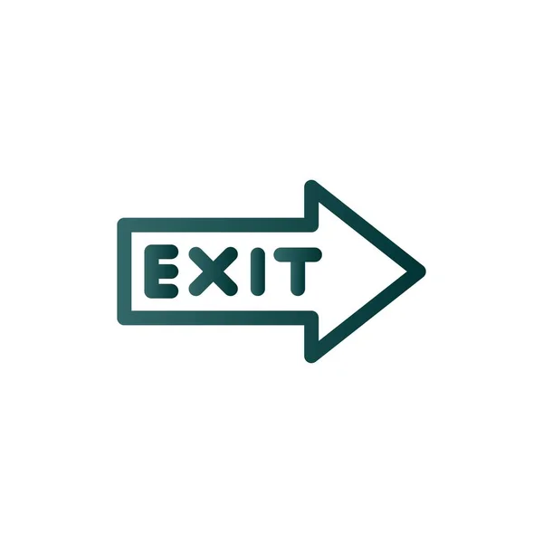 Exit Line Gradient Vector Icon Desig — Stockvektor