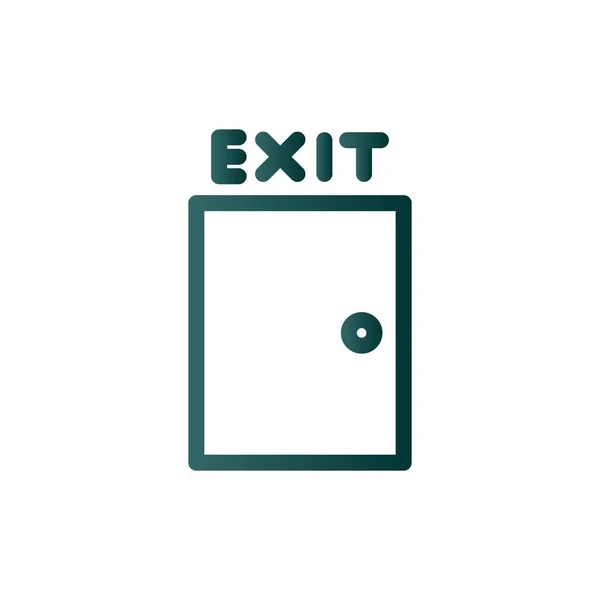 Exit Line Gradient Vector Icon Design — Stock Vector