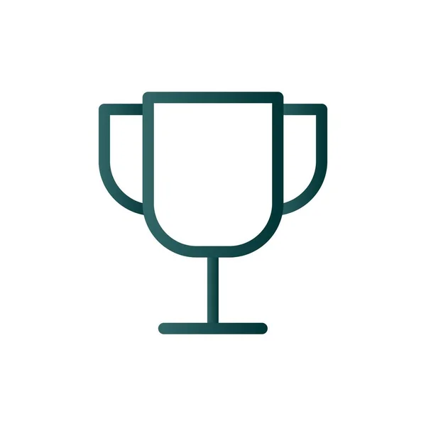 Trophy Line Gradient Vector Icon Desig — Stock Vector