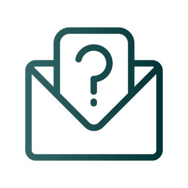 Soru Satırı Gradyan Vektör Simgesi Tasarımı