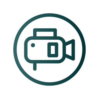 Görüntü Çağrısı Satır Gradyan Vektör Simgesi Tasarımı