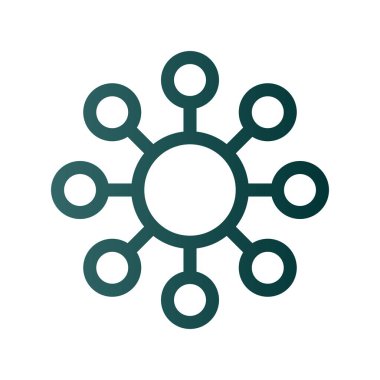 Ağ Satırı Gradyan Vektör Simgesi Tasarımı