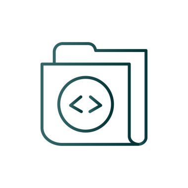 Dizin Satırı Gradyan Vektör Simgesi Tasarımı İmzala