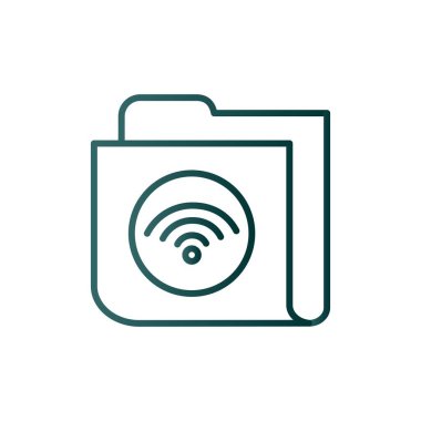 Wifi Dizin Satırı Gradyan Vektör Simgesi Tasarımı