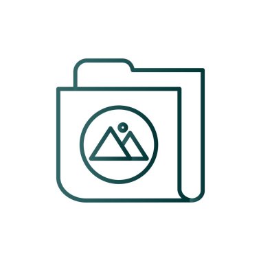 Galeri Dizini Gradyan Vektör Simgesi Tasarımı