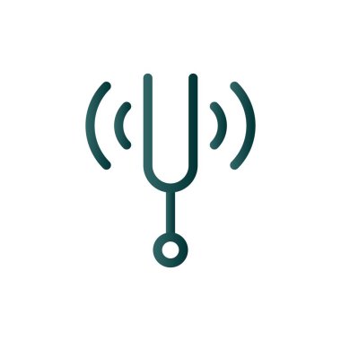 Fork Çizgisi Gradyan Vektör Simgesi Tasarımı Ayarlanıyor