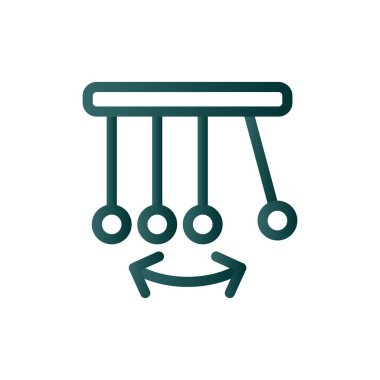 Sarkaç Çizgisi Gradyan Vektör Simgesi Tasarımı