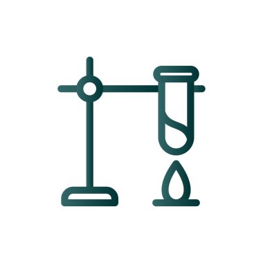 Kimya Çizgisi Gradyan Vektör Simgesi Tasarımı