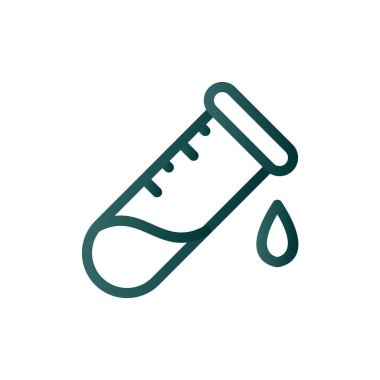 Test Tüpü Çizgisi Gradyan Vektör Simgesi Tasarımı