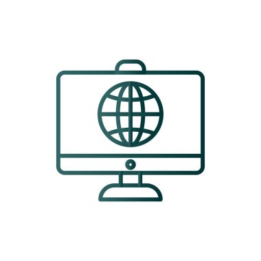 Lcd Satır Gradyan Vektör Simgesi Tasarımı