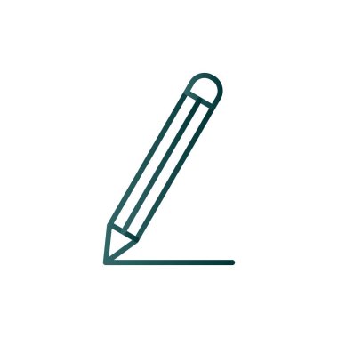 Kalem Satırı Gradyan Vektör Simgesi Tasarımı