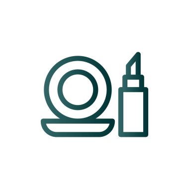 Kozmetik Çizgisi Gradyan Vektör Simgesi Tasarımı