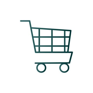 Cart Satırı Gradyan Vektör Simgesi Tasarımı