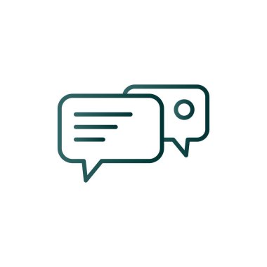 Sohbet Satırı Gradyan Vektör Simgesi Tasarımı