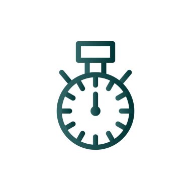 Stopwatch Çizgisi Gradyan Vektör Simgesi Tasarımı