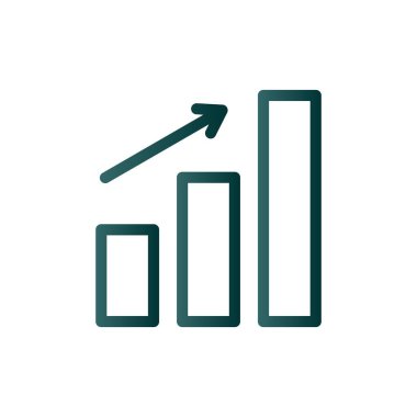 Büyüme Çizgisi Gradyan Vektör Simgesi Tasarımı