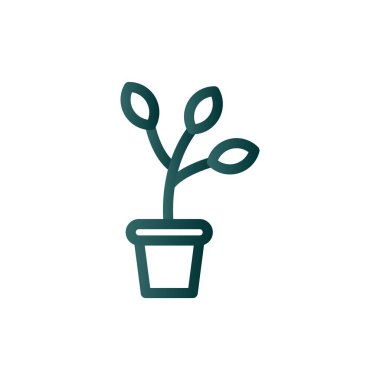 Bitki Satırı Çemberi Vektör Simgesi Tasarımı