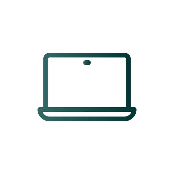 Laptop Line Gradient Vector Icon Design — Stock Vector