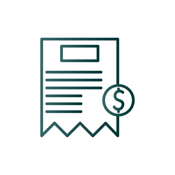 Pénzügyi Szerződés Line Gradient Vector Icon Design — Stock Vector