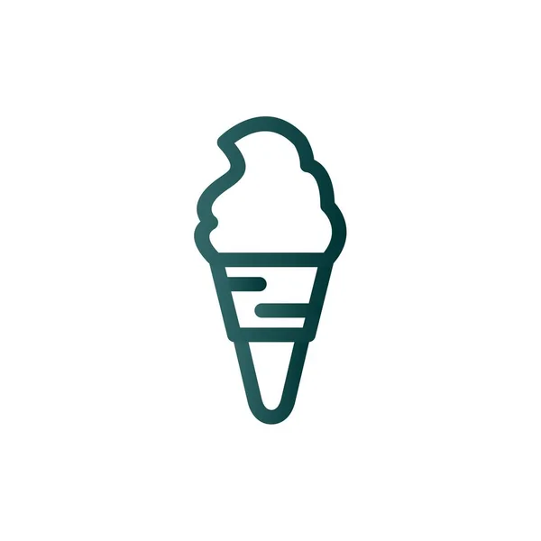 Ice Cream Line Circle Vector Icono Diseño — Archivo Imágenes Vectoriales