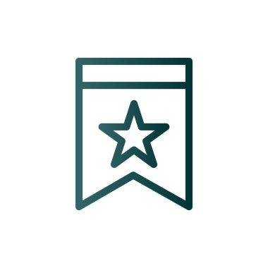 Yer İmleri Satırı Gradyan Vektör Simgesi Tasarımı