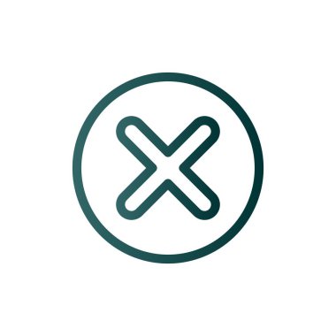 İptal Edilen Satır Gradyan Vektör Simgesi Tasarımı