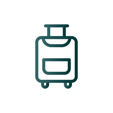 Seyahat Torbası Gradyan Vektör Simgesi Tasarımı