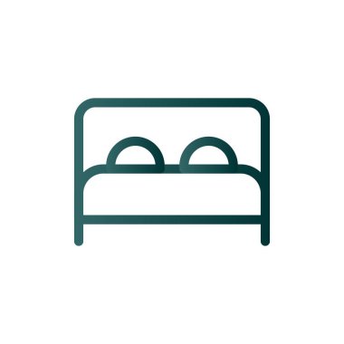 Yatak Hattının Gradyan Vektör Simgesi Tasarımı