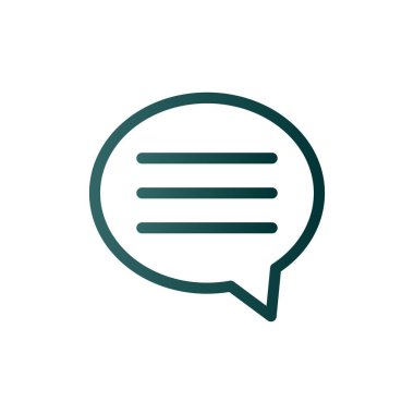 Kabarcık Çizgisi Gradyan Vektör Simgesi Tasarımı