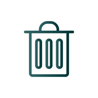 Çöp Satırı Gradyan Vektör Simgesi Tasarımı