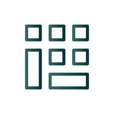 Izgara Satırı Gradyan Vektör Simgesi Tasarımı