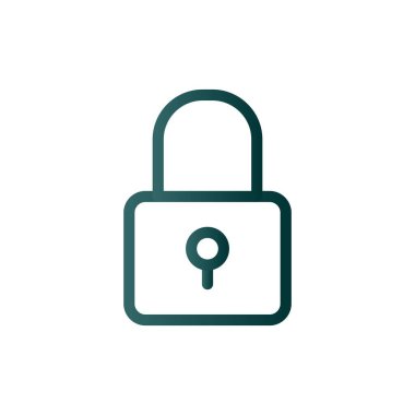 Parola Satırı Gradyan Vektör Simgesi Tasarımı