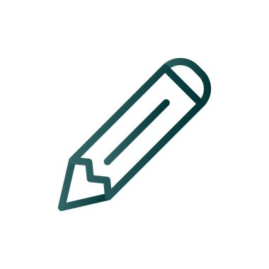 Kalem Satırı Gradyan Vektör Simgesi Tasarımı