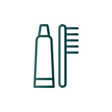 Diş macunu Satırı Gradyan Vektör Simgesi Tasarımı