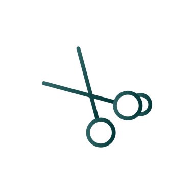 Saç Aracı Satırı Gradyan Vektör Simgesi Tasarımı