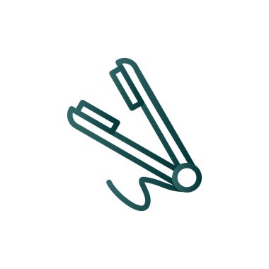 Saç Süzgeci Çizgisi Gradyan Vektör Simgesi Tasarımı