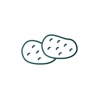 Patates Hattı Gradyan Vektör Simgesi Tasarımı