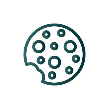 Çerez Satırı Gradyan Vektör Simgesi Tasarımı