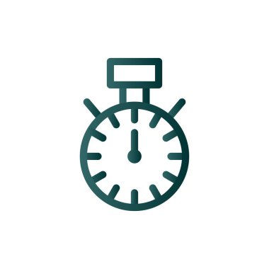 Stopwatch Çizgisi Gradyan Vektör Simgesi Tasarımı