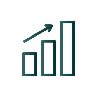 Büyüme Çizgisi Gradyan Vektör Simgesi Tasarımı