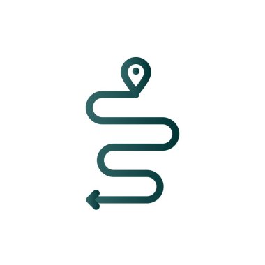 Yol Haritası Gradyan Vektör Simgesi Tasarımı