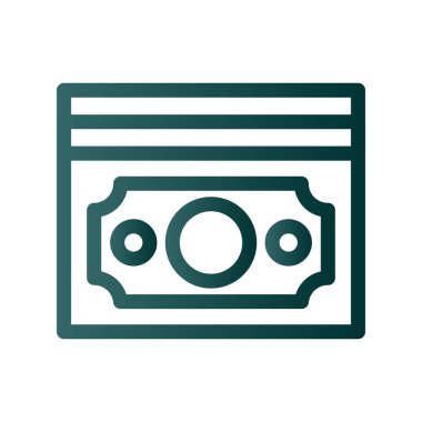 Para Çizgisi Gradyan Vektör Simgesi Tasarımı