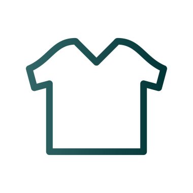 Gömlek Çizgisi Gradyan Vektör Simgesi Tasarımı