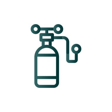 Oksijen Tankı Çizgisi Gradyan Vektör Simgesi Tasarımı